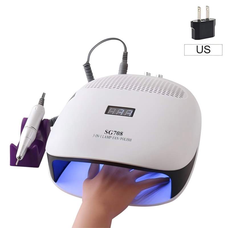 Trojkombinační ruční lampa na nehty s polštářem