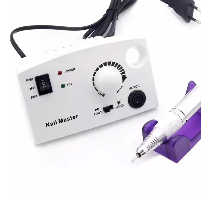 Bílý stolní elektrický pilník na nehty